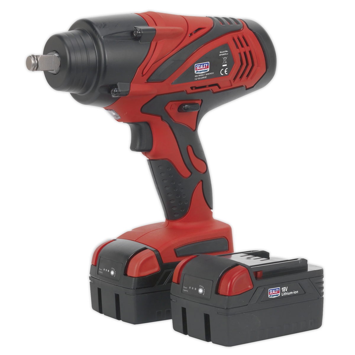 Sealey Cp3005 Cordless Impact Wrench 1 2 Sq Drive 650nm 18v 4ah Loading Zoom