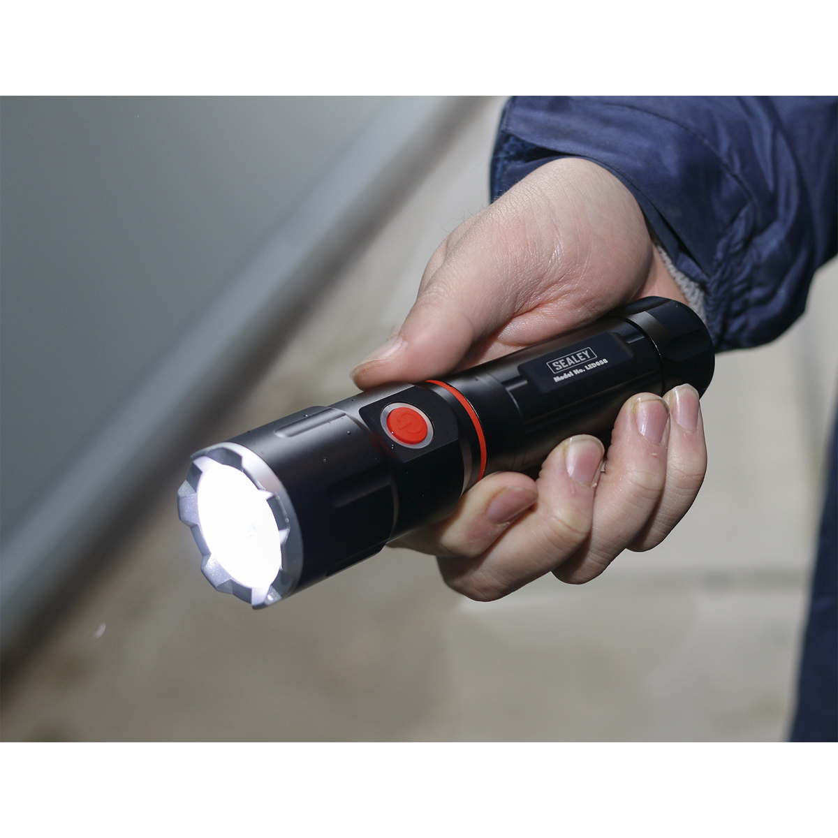 Sliding 3W COB LED Lamp Sealey 2 in 1 Aluminium Torch 5W XPG CREE
