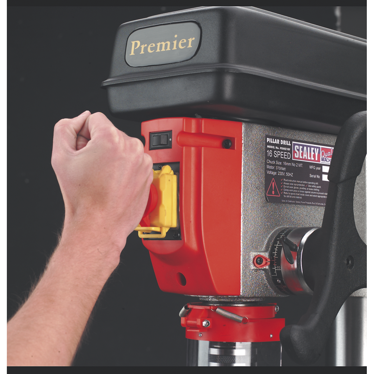 Sealey Pdm170f Pillar Drill Floor 16 Speed 1610mm Height 230v