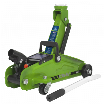 Sealey 1050CXHV Short Chassis Trolley Jack 2 Tonne - Green