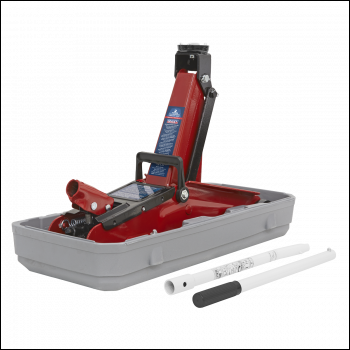 Sealey 1100CXD Short Chassis Trolley Jack with Storage Case 2 Tonne