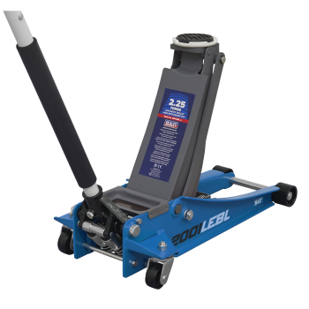 Sealey 2001LEBL Low Profile Trolley Jack with Rocket Lift 2.25 Tonne - Blue