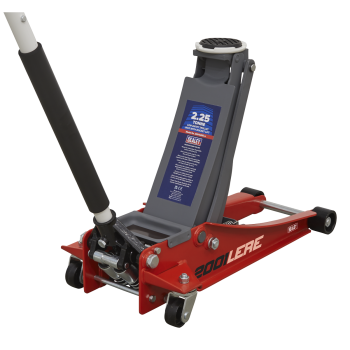 Sealey 2001LERE Low Profile Trolley Jack with Rocket Lift 2.25 Tonne - Red