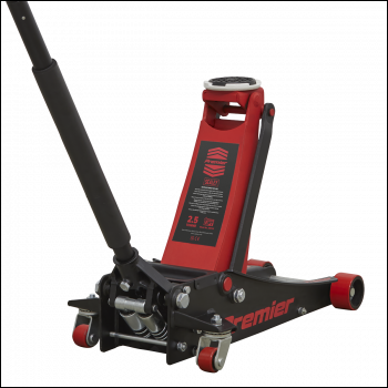 Sealey 2501LE Premier Low Profile with Rocket Lift Trolley Jack 2.5 Tonne