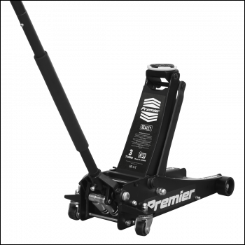 Sealey 3040AB Premier Low Profile Trolley Jack with Rocket Lift 3 Tonne - Black