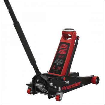 Sealey 3040AR Premier Low Profile Trolley Jack with Rocket Lift 3 Tonne - Red