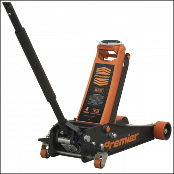 Sealey 4040AO Premier Low Profile Trolley Jack with Rocket Lift 4 Tonne - Orange