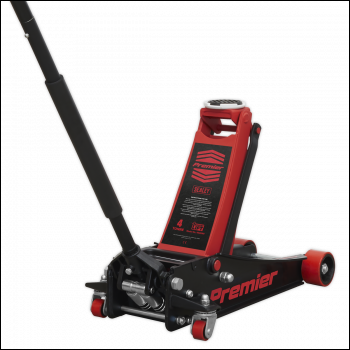 Sealey 4040AR Premier Low Profile Trolley Jack with Rocket Lift 4 Tonne - Red