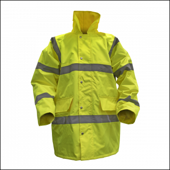 Sealey 806L Worksafe® Hi-Vis Yellow Jacket with Quilted Lining - Large