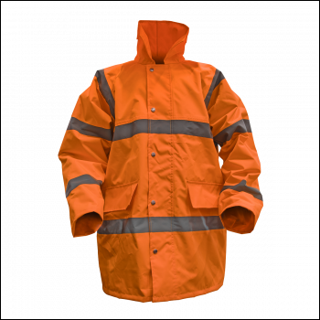 Sealey 806LO Worksafe® Hi-Vis Orange Jacket with Quilted Lining - Large