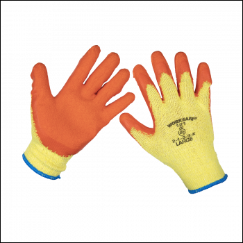 Sealey 9121L Worksafe® Super Grip Knitted Gloves with Latex Palm, Large - Pair
