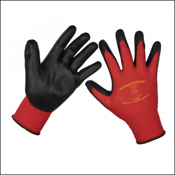 Sealey 9125L/12 Worksafe® Nitrile Foam Gloves, Large - Pack of 12 Pairs