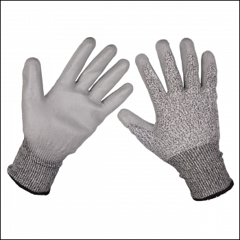 Sealey 9139XL Anti-Cut PU Gloves (Cut Level C - X-Large) - Pair