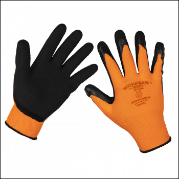 Sealey 9140L/12 Worksafe® Foam Latex Gloves, Large - Pack of 12 Pairs