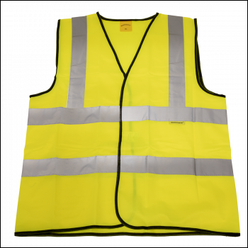 Sealey 9804XL Worksafe® Hi-Vis Yellow Waistcoat - X-Large