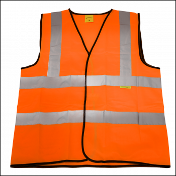 Sealey 9812M Worksafe® Hi-Vis Orange Waistcoat - Medium