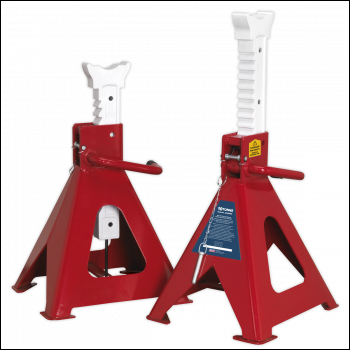 Sealey AAS10000 Auto Rise Ratchet Axle Stands (Pair) 10 Tonne Capacity per Stand