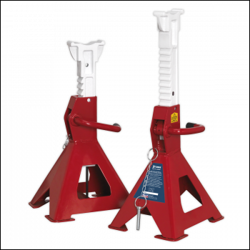 Sealey AAS3000 Auto Rise Ratchet Axle Stands (Pair) 3 Tonne Capacity per Stand