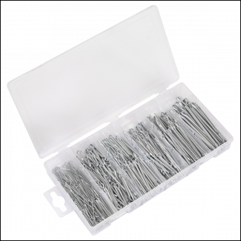 Sealey AB001SP Metric/Imperial Split Pin Assortment 555pc - Small Sizes