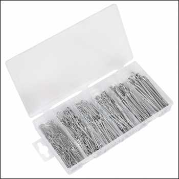 Sealey AB001SP Split Pin Assortment 555pc Small Sizes Metric & Imperial