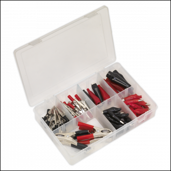 Sealey AB023CA Crocodile Clip Assortment 60pc - Black & Red