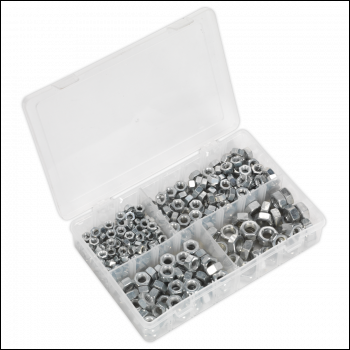 Sealey AB029SN Steel Nut Assortment 1/4 inch -1/2 inch UNF 320pc