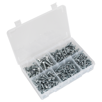 Sealey AB054MS Countersunk & Pan Head Pozi Machine Screw Assortment M5-M8 264pc