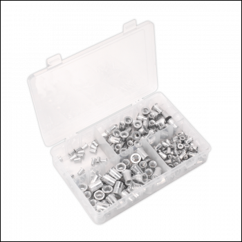 Sealey AB073TI Threaded Insert (Rivet Nut) Splined Assortment M4-M8 200pc