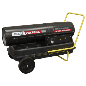 Sealey AB1850DV Dual Voltage Space Warmer® Kerosene/Diesel Heater with Wheels 185,000Btu/hr(55kW)