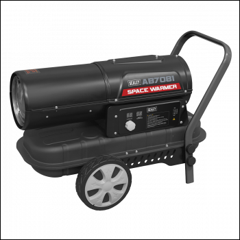 Sealey AB7081 Space Warmer® Kerosene/Diesel Heater with Wheels 70,000Btu/hr