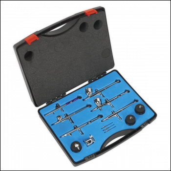 Sealey AB936 Mini Gravity/Suction Feed Air Brush Kit 10pc