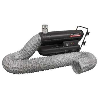Sealey ABI600COMBO Space Warmer® Indirect Kerosene/Diesel Heater 68,000Btu/hr with 5M Ducting
