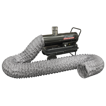 Sealey ABI600COMBO Space Warmer® Indirect Kerosene/Diesel Heater 68,000Btu/hr with 5M Ducting