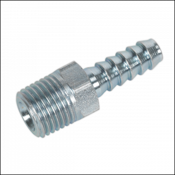 Sealey AC08 PCL Screwed Tailpiece Male 1/4 inch BSPT - 1/4 inch  Hose - Pack of 5