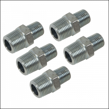 Sealey AC100 PCL Reducing Union 3/8 inch BSPT to 1/4 inch BSPT - Pack of 5
