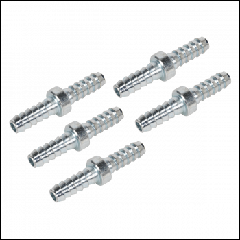 Sealey AC10 PCL Double End Hose Connector 1/4 inch  Hose - Pack of 5