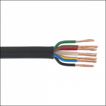 Sealey AC28307CTH Automotive Cable Thin Wall 6 x 1mm² 32/0.20mm, 1 x 2mm² 28/0.30mm 30m Black
