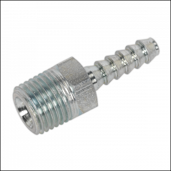Sealey AC38 PCL Screwed Tailpiece Male 1/4 inch BSPT - 3/16 inch  Hose - Pack of 5