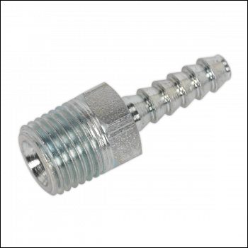 Sealey AC38 Screwed Tailpiece Male 1/4 inch BSPT - 3/16 inch  Hose Pack of 5