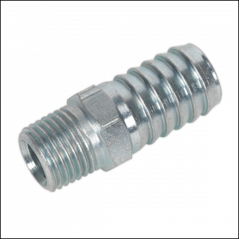 Sealey AC40 PCL Screwed Tailpiece Male 1/4 inch BSPT - 1/2 inch  Hose - Pack of 5