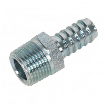 Sealey AC41 Screwed Tailpiece Male 3/8 inch BSPT - 3/8 inch  Hose Pack of 5