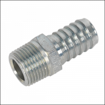 Sealey AC42 PCL Screwed Tailpiece Male 3/8 inch BSPT - 1/2 inch  Hose - Pack of 5