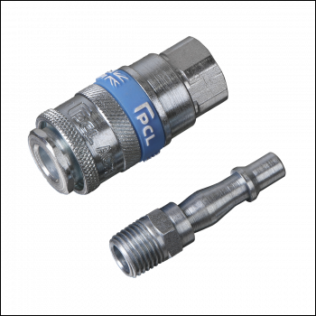 Sealey AC61 PCL Air Tool Coupling Kit 1/4 inch BSPT 2pc