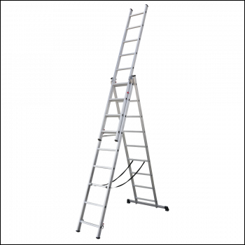 Sealey ACL3 Extension Combination Ladder 3 x 9 Aluminium - EN 131