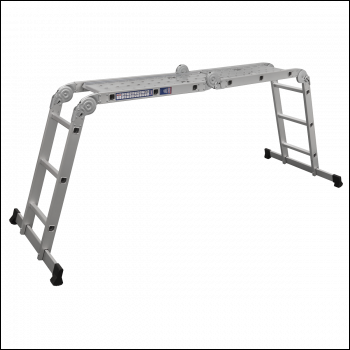 Sealey AFPL1 4-Way Aluminium Folding Platform Ladder - EN 131