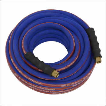 Sealey AH15R Extra-Heavy-Duty Air Hose with 1/4 inch BSP Unions 15m x 8mm