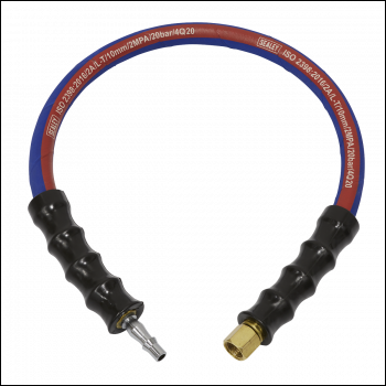 Sealey AH2R/38 Air Leader Hose with Tailpiece & 1/4 inch BSP Union 600mm x 10mm