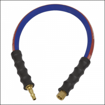 Sealey AH2R Air Leader Hose with Tailpiece & 1/4 inch BSP Union 600mm x 8mm