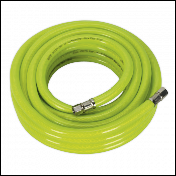 Sealey AHFC1038 Air Hose High-Visibility 10m x Ø10mm with 1/4 inch BSP Unions
