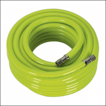 Sealey AHFC1538 Air Hose High-Visibility 15m x Ø10mm with 1/4 inch BSP Unions